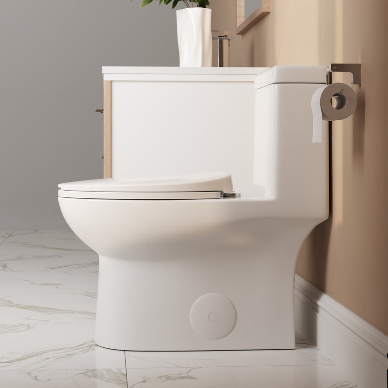 DeerValley ALLY One-Piece Elongated Toilet, 1.1/1.6GPF Dual-Flush with Multiple Colors DV-1F52816