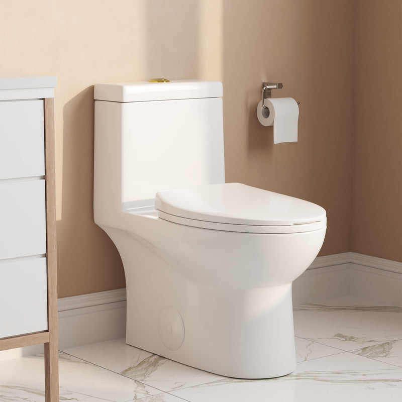 DeerValley ALLY One-Piece Elongated Toilet, 1.1/1.6GPF Dual-Flush with Multiple Colors DV-1F52816