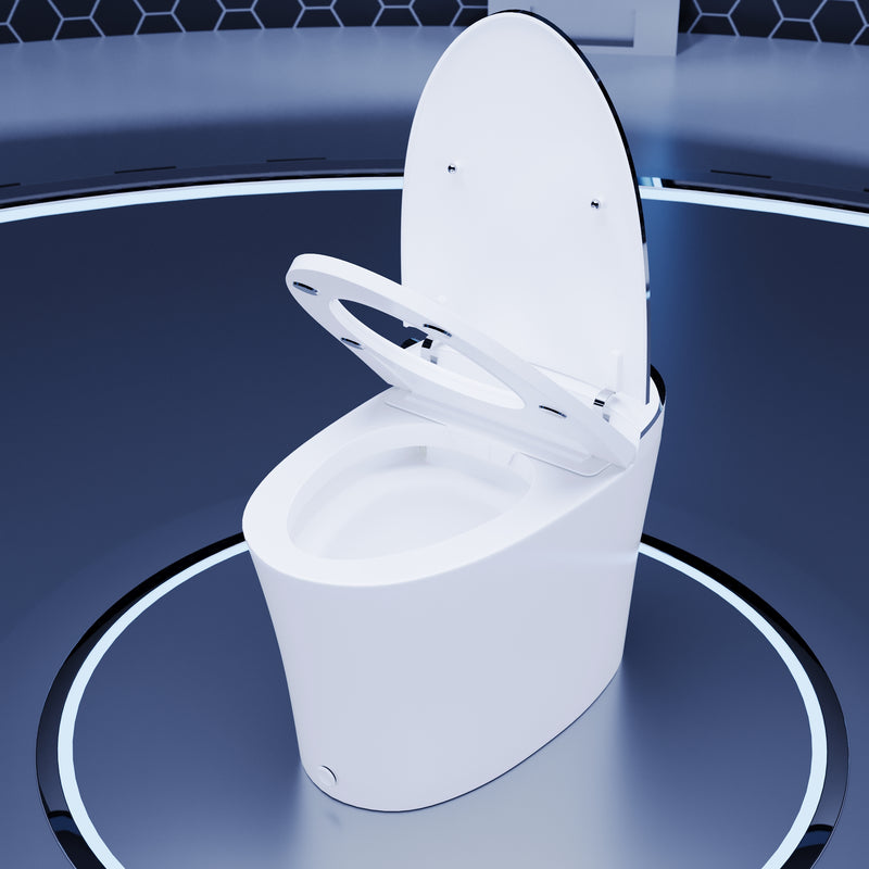 DeerValley Smart Toilet, Quiet-Closed Heated Seat, Sensor Auto, Foot Kick, Blackout Flush, Night Light DV-1S0019-V3