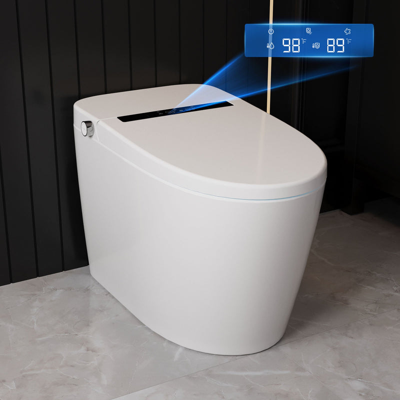DeerValley DV-1S0159 tankless smart toilet installed in modern bathroom