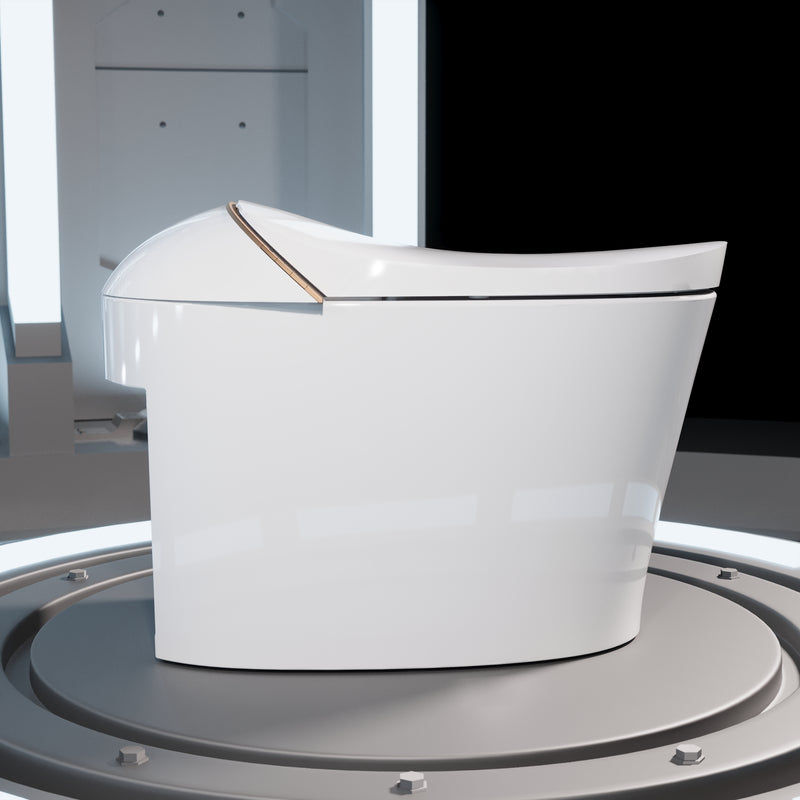 DeerValley Smart Toilet with Off-Seat Flush/Foot Sensor Flush, Automatic Tankless Toilet with Heated Seat, Warm Water Cleaning, Warm Air dryer DV-1S0160-V3