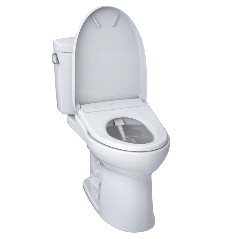 TOTO Drake II Elongated WASHLET plus S7 1.28 GPF Two Piece Toilet MW4544726CEFGA#01