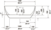 Duravit No. 1 Bathtub Dimensions Drawing