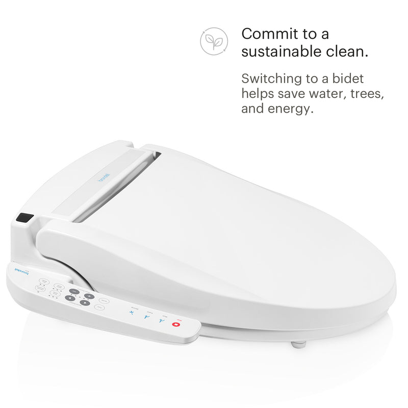 Brondell Swash Select BL67 Sidearm Bidet Seat, Round White BL67-RW