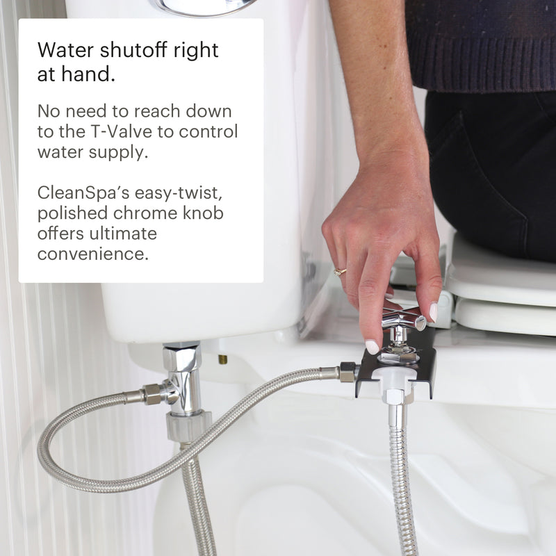 Brondell CleanSpa Luxury Hand-Held Bidet Sprayer and Holster with Integrated Shut Off, MBH-40 (Black, White, Stainless Steel)