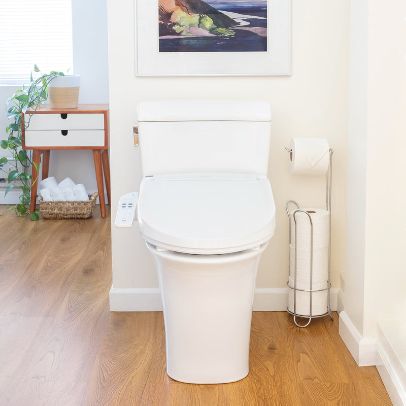Brondell Swash Select BL67 Sidearm Bidet Seat, Round White BL67-RW