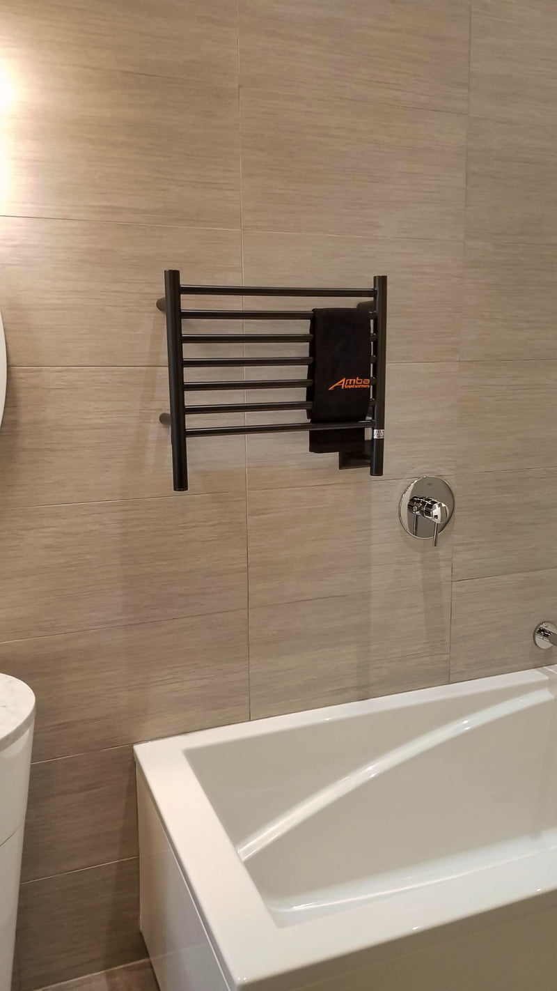 Amba Jeeves Model H Straight Towel Warmer - Oil Rubbed Bronze lifestyle