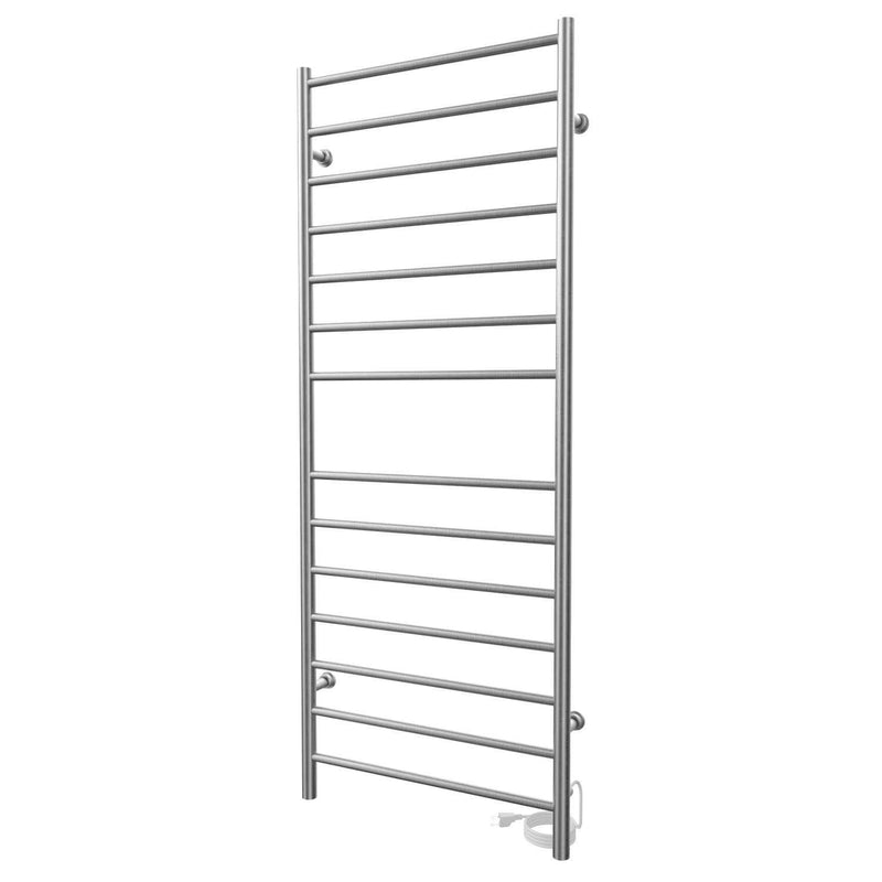 ICO Kontour Linear electric plug-in towel warmer, Brushed Nickel