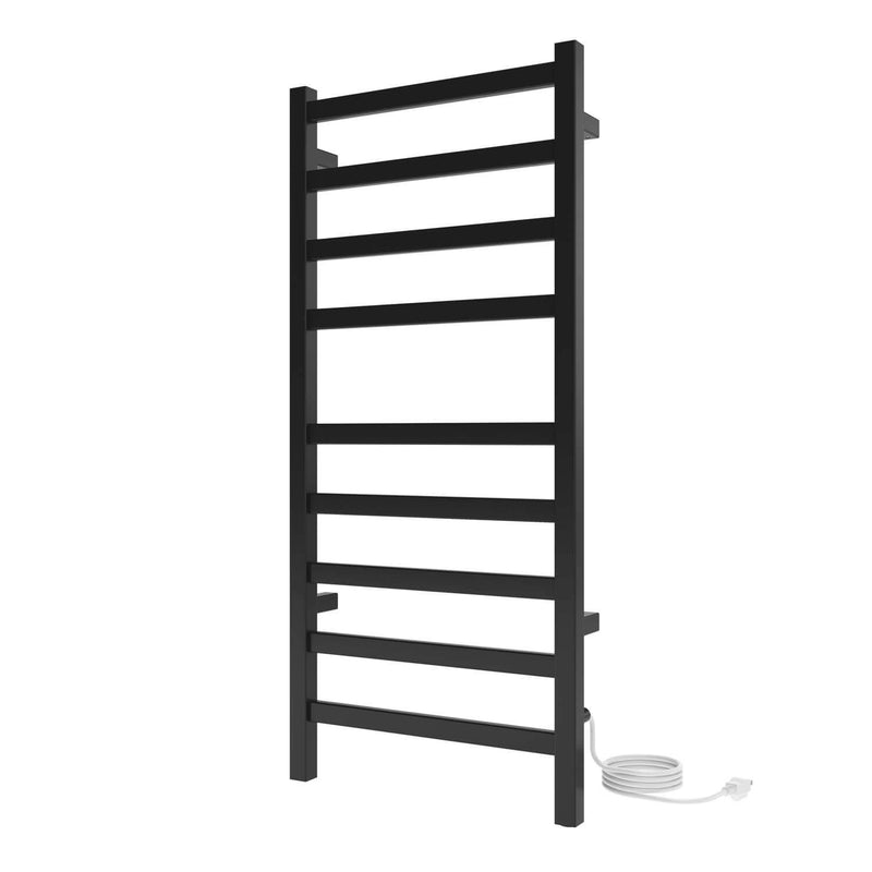 ICO Kontour Square electric plug-in towel warmer, Polished Nickel
