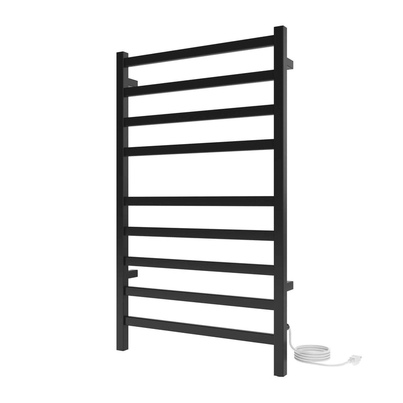 ICO Kontour Square electric plug-in towel warmer, Polished Nickel