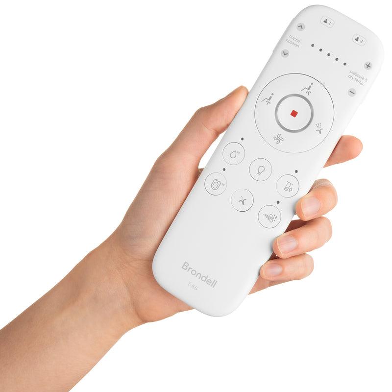 Brondell Swash Eco Thinline T66 Luxury Bidet Toilet Seat with Remote Control, Elongated, White T66-EW