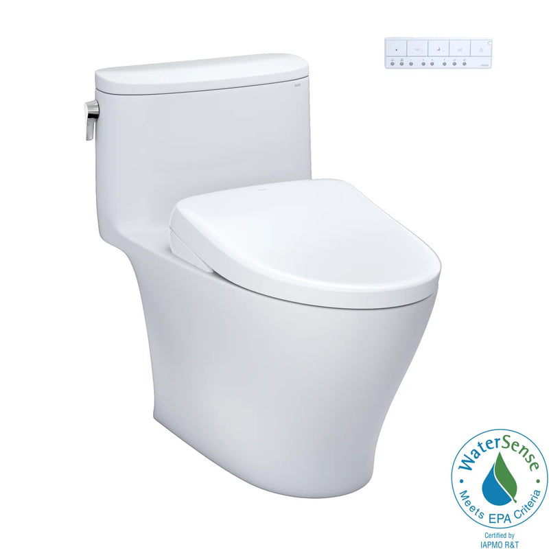 TOTO Nexus 1.28 GPF One-Piece Elongated Toilet Auto Flush WASHLET + S7A Contemporary Bidet Seat MW6424736CEFGA#01