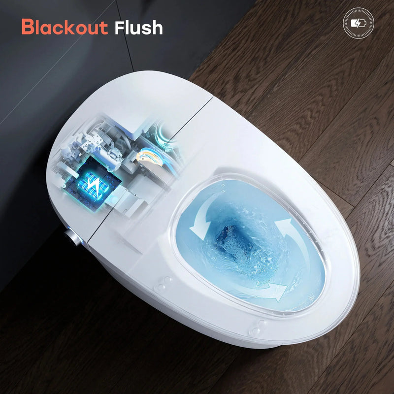 HOROW T33 Bidet 12 inch Rough ADA compliant One Piece Toilet with Ultra-Powerful Flush, Heated Toilet Seat, Warm Dryer, Night Light, Deodorization