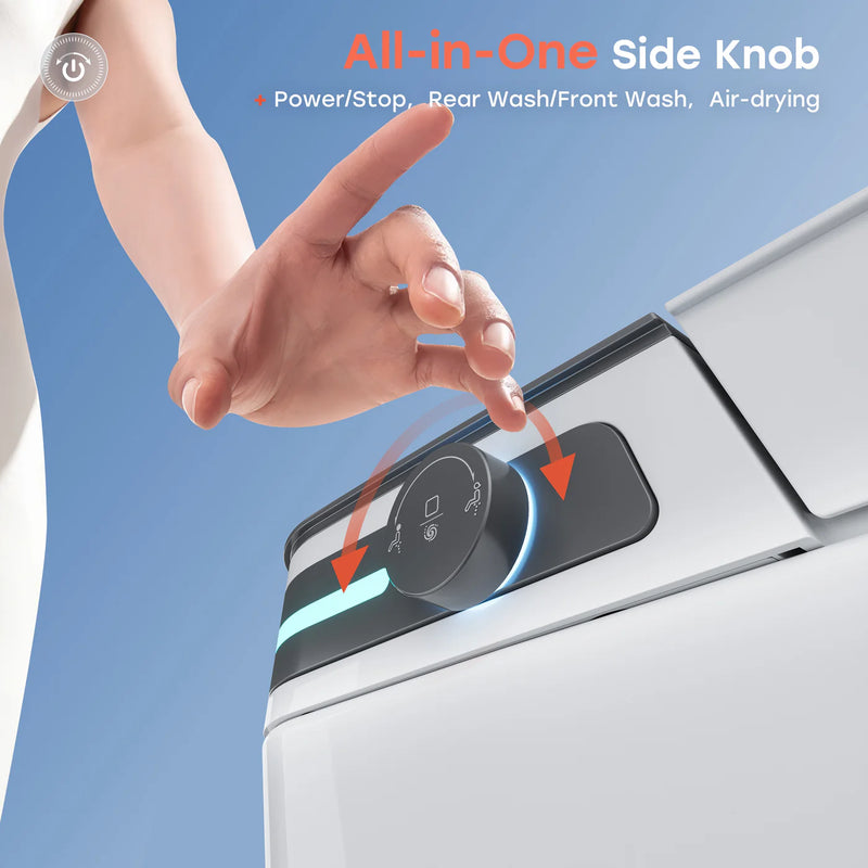 HOROW T37D 10 Inch Rough In Toilet With Bidet And Dryer For Power Outage Model