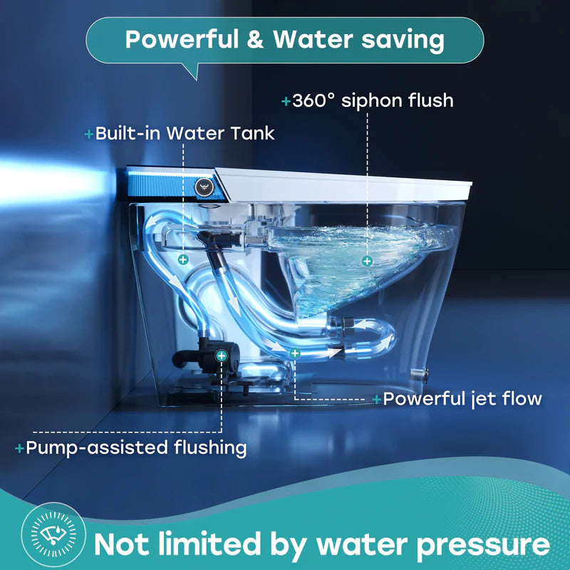 HOROW Bidet Combo Toilet With Mood Light For 12 Inch Rough In Model T38