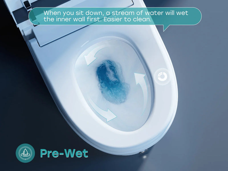 HOROW T38 Bidet Combo Toilet With Mood Light For 12 Inch Rough In Model