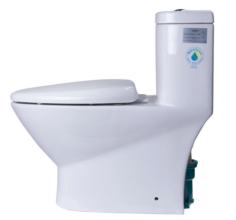 EAGO TB346 Modern Dual Flush One Piece High Efficiency Toilet TB346