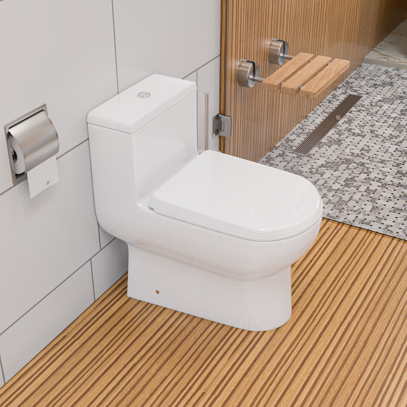 EAGO TB351 Dual Flush One Piece Eco Friendly High Efficiency Toilet TB351