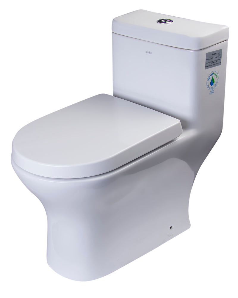 EAGO TB353 Dual Flush One Piece Eco Friendly High Efficiency Toilet TB353