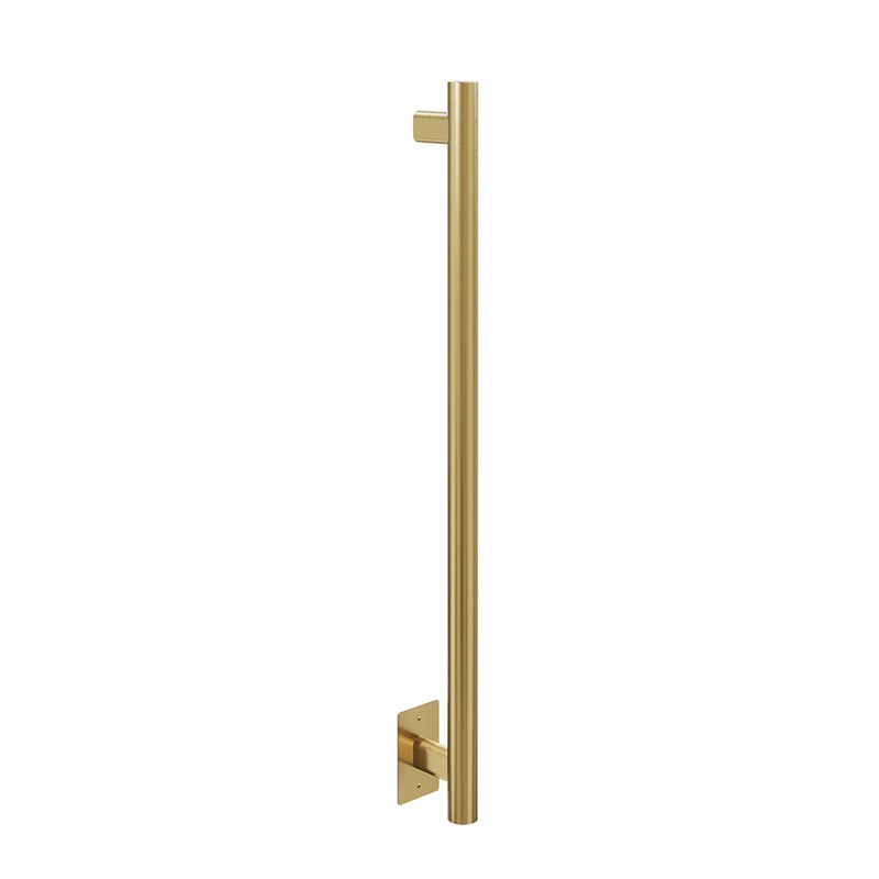 ICO Como electric hardwired towel warmer, 36 inch, Brushed Gold