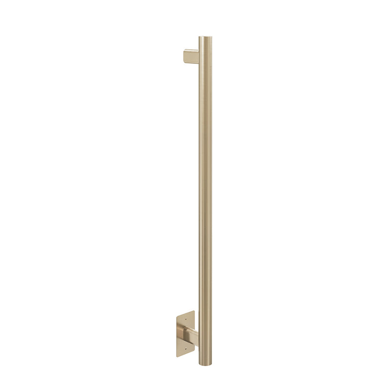 ICO Como electric hardwired towel warmer, 36 inch, Satin Brass