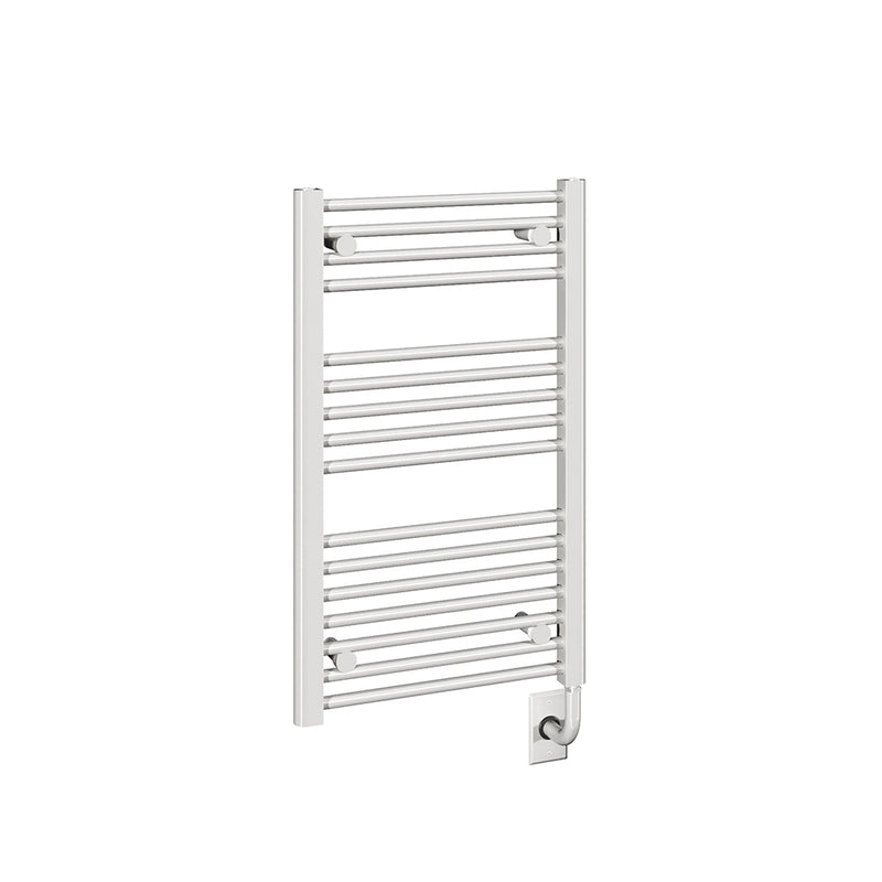 ICO Savoy electric hardwired towel warmer, 19 x 31 in, Gloss White