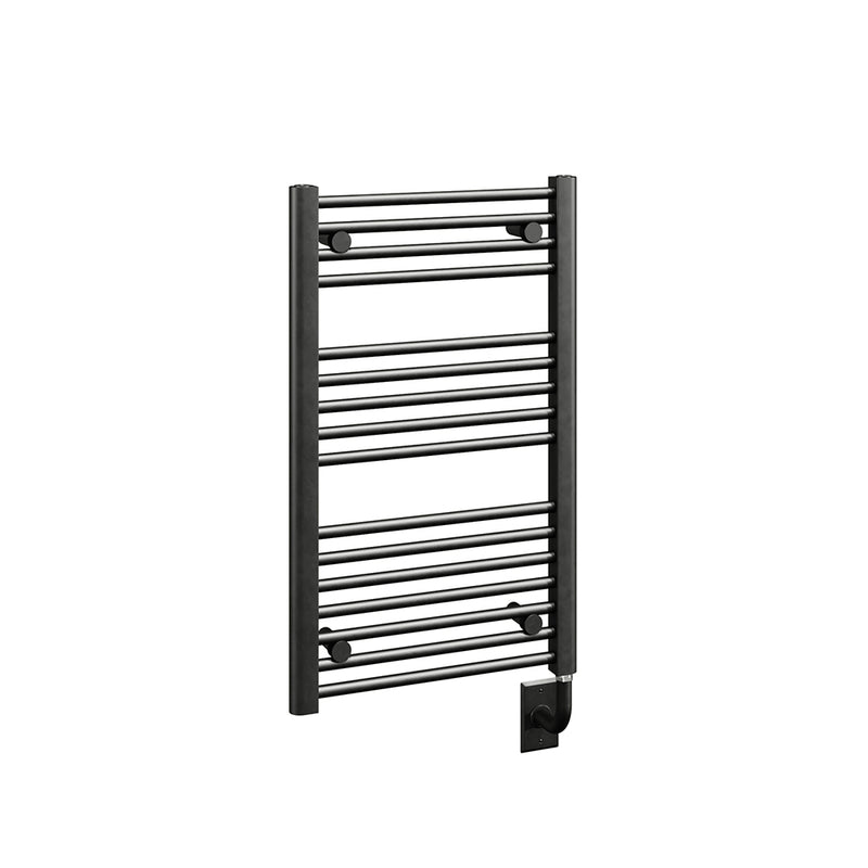 ICO Savoy electric hardwired towel warmer, 19 x 31 in, Matte Black
