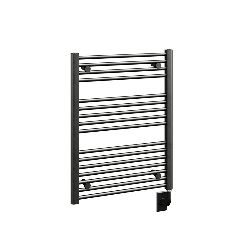 ICO Savoy electric hardwired towel warmer, 23.5 x 31 in, Matte Black