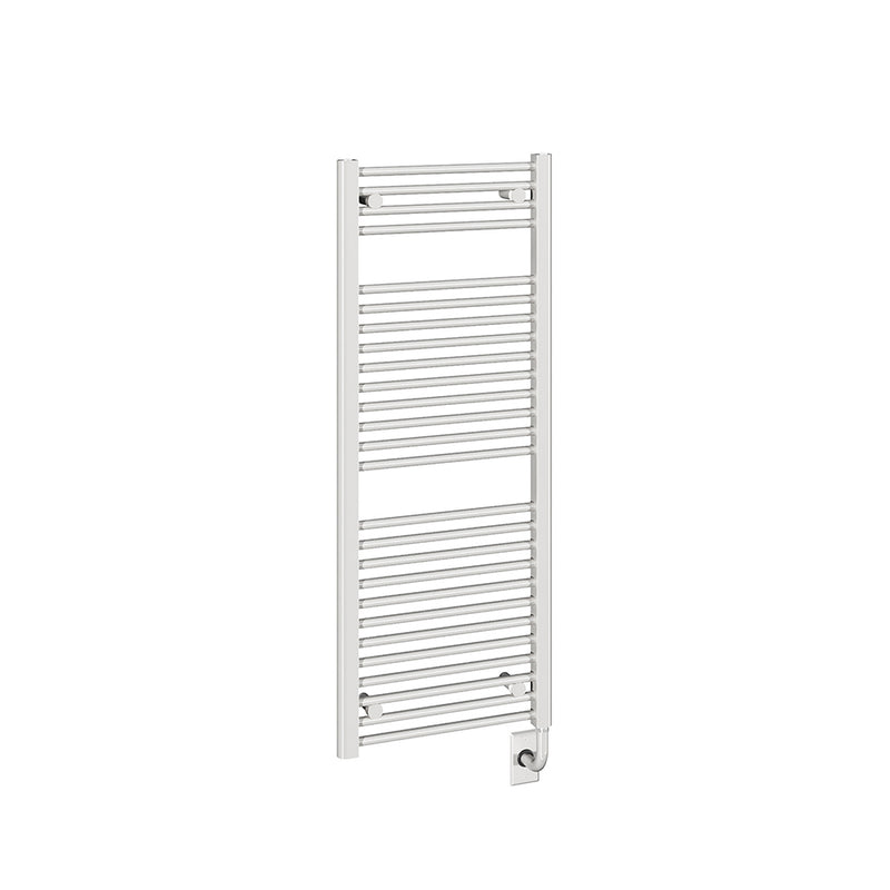 ICO Savoy electric hardwired towel warmer, 19 x 47.5 in, Gloss White