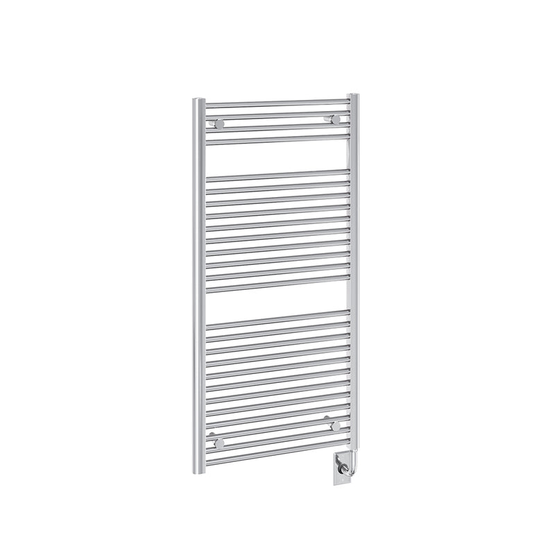 ICO Savoy electric hardwired towel warmer, 23.5 x 47.5 in, Chrome