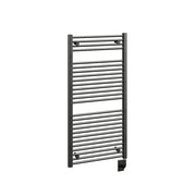 ICO Savoy electric hardwired towel warmer, 23.5 x 47.5 in, Matte Black