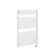 ICO Savoy electric hardwired towel warmer, 29.5 x 47.5 in, Gloss White