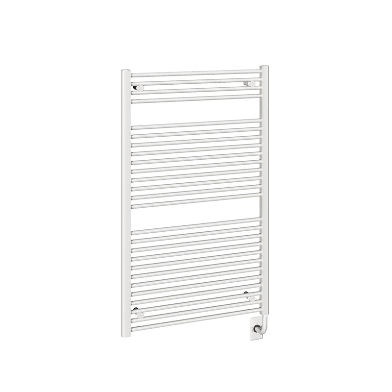ICO Savoy electric hardwired towel warmer, 29.5 x 47.5 in, Gloss White