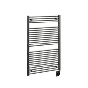 ICO Savoy electric hardwired towel warmer, 29.5 x 47.5 in, Matte Black