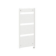 ICO Savoy electric hardwired towel warmer, 29.5 x 66.5 in, Gloss White