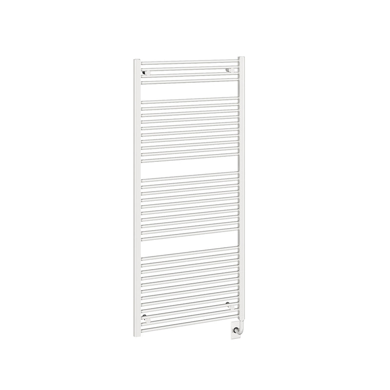 ICO Savoy electric hardwired towel warmer, 29.5 x 66.5 in, Gloss White