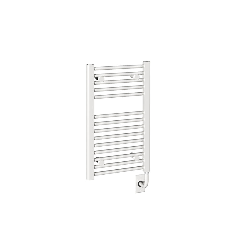 ICO Savoy electric hardwired towel warmer, 15.5 x 25 in, Gloss White