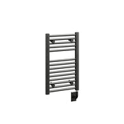 ICO Savoy electric hardwired towel warmer, 15.5 x 25 in, Matte Black