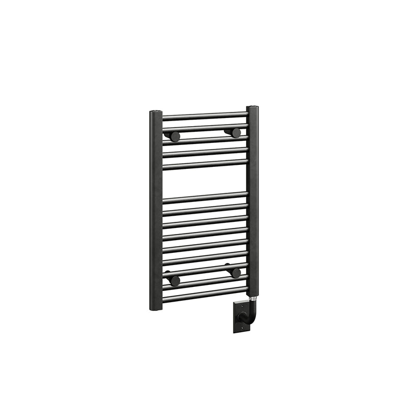 ICO Savoy electric hardwired towel warmer, 15.5 x 25 in, Matte Black