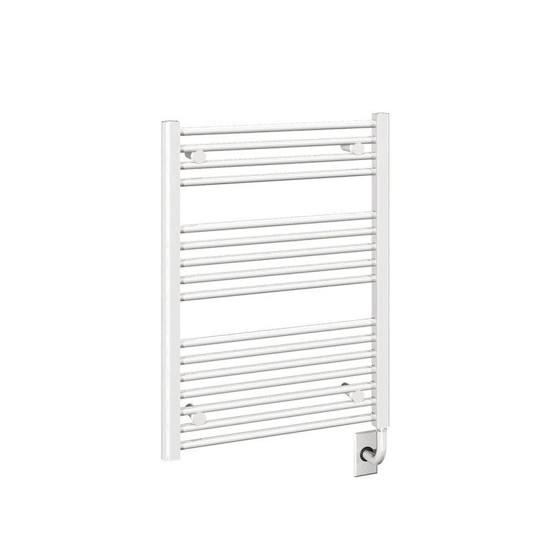 ICO Savoy electric hardwired towel warmer, 23.5 x 19 in, Gloss White