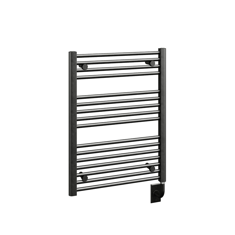 ICO Savoy electric hardwired towel warmer, 23.5 x 19 in, Matte Black