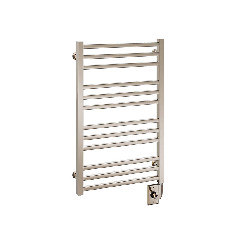 ICO Avento electric hardwired towel warmer, 19.5 x 31 in, Polished Nickel