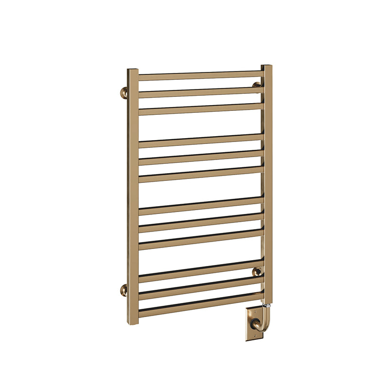 ICO Avento electric hardwired towel warmer, 19.5 x 31 in, Brushed Bronze