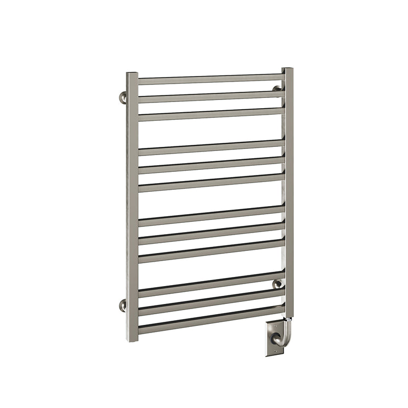 ICO Avento electric hardwired towel warmer, 23.5 x 31 in, Brushed Nickel