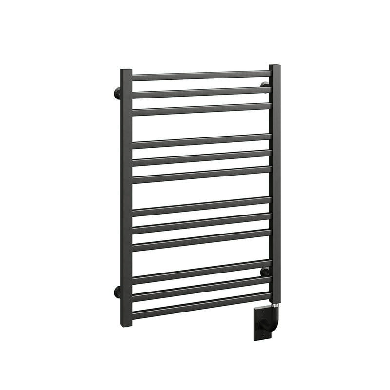 ICO Avento electric hardwired towel warmer, 23.5 x 31 in, Matte Black