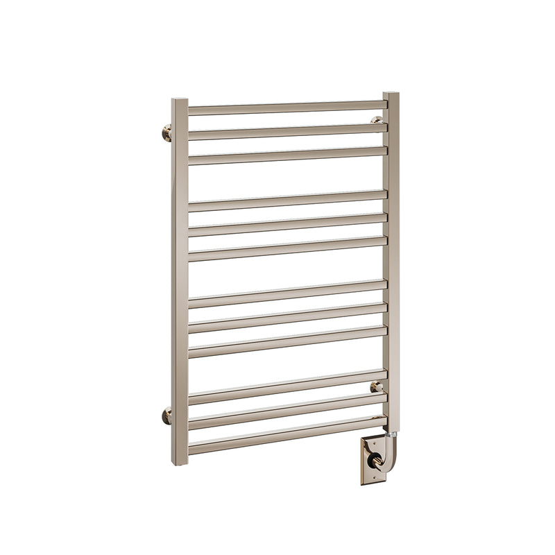 ICO Avento electric hardwired towel warmer, 23.5 x 31 in, Polished Nickel