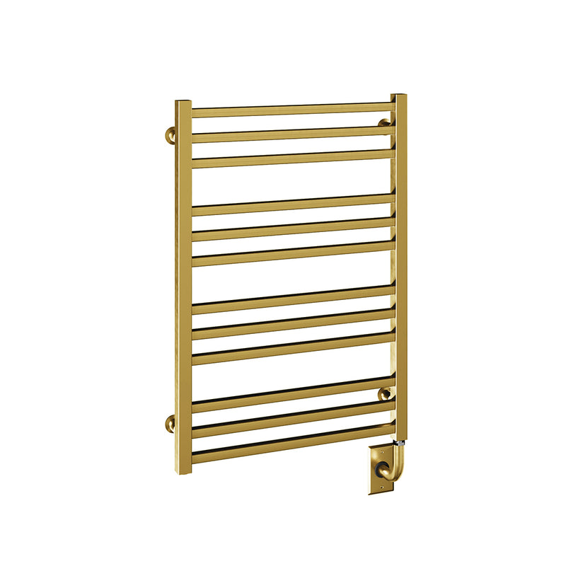 ICO Avento electric hardwired towel warmer, 23.5 x 31 in, Brushed Gold