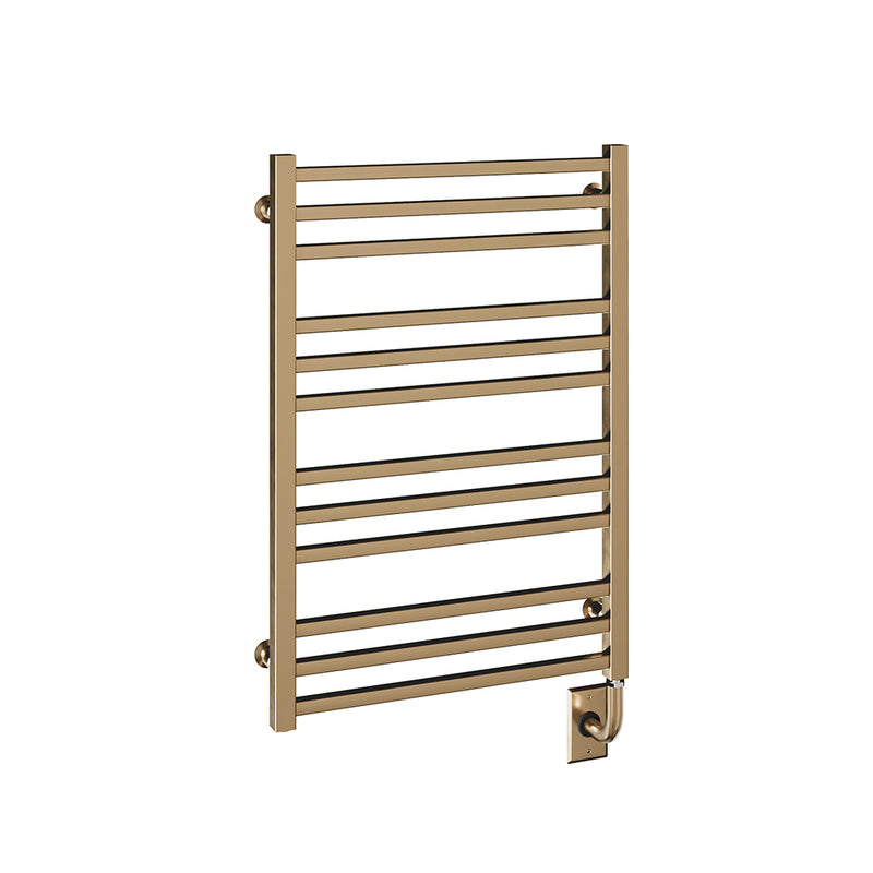 ICO Avento electric hardwired towel warmer, 23.5 x 31 in, Brushed Bronze