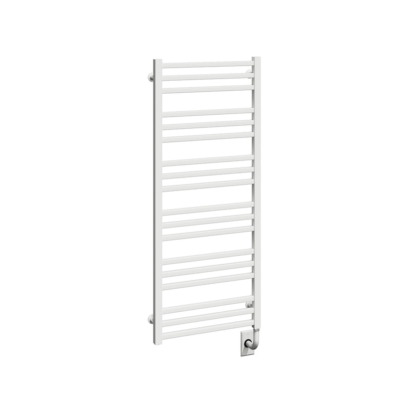 ICO Avento electric hardwired towel warmer, 19.5 x 47.5 in, Matte White