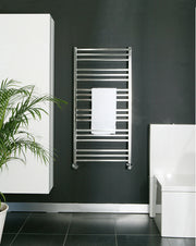 ICO Avento towel warmer styled in a modern bathroom